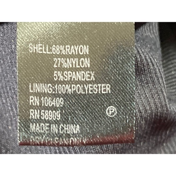 Antonio Melani Sheath Dress Womens 14 Navy/Black Cap Sleeve Stretch V Neck - Picture 9 of 9